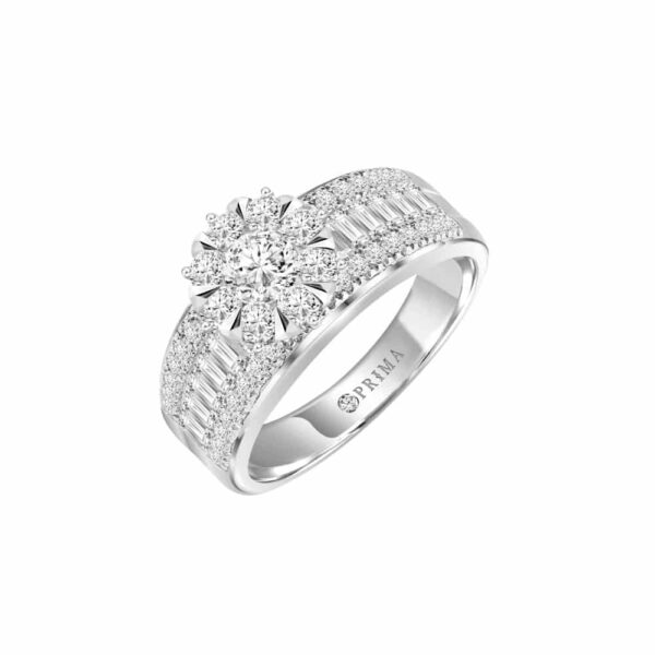 PRIMA ตัวเรือนแหวนทองคำ 18K สี White Gold Elite Collection C13R4934-01-17