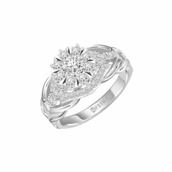 PRIMA ตัวเรือนแหวนทองคำ 18K สี White Gold Elite Collection C13R4935-01-01