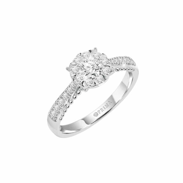 PRIMA ตัวเรือนแหวนทองคำ 18K สี White Gold Elite Collection C13R4999-20-03