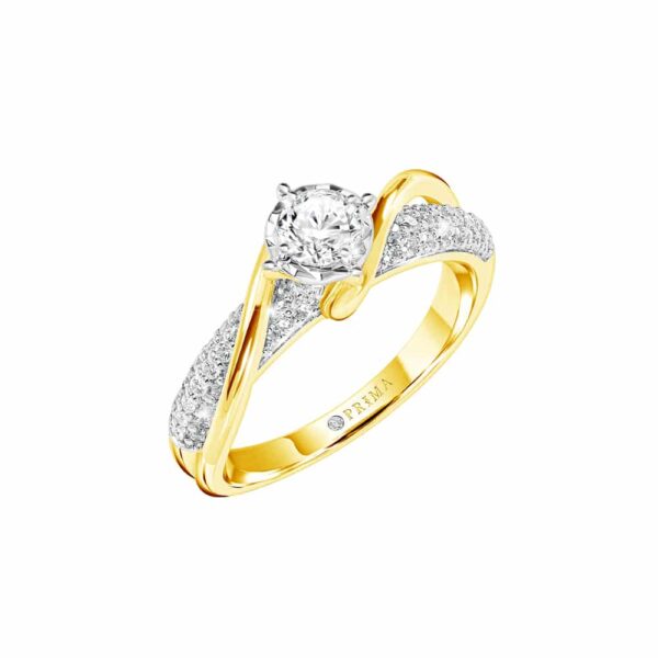 PRIMA ตัวเรือนแหวนทองคำ 18K สี Yellow Gold Elite Collection C13R5023-02-07