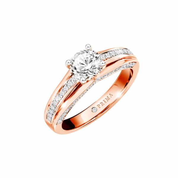 PRIMA ตัวเรือนแหวนทองคำ 18K สี White Gold & Rose Gold Elite Collection C14R0046-01-04