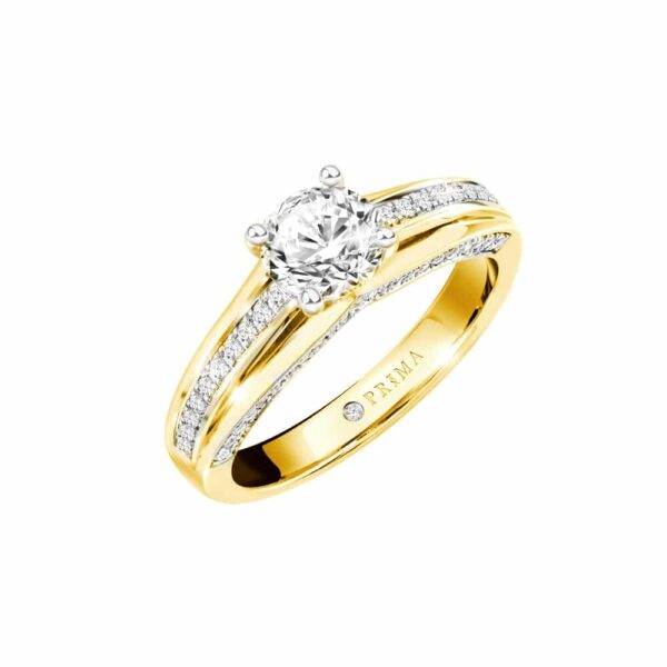 PRIMA ตัวเรือนแหวนทองคำ 18K สี White Gold & Yellow Gold Elite Collection C14R0098-02-02