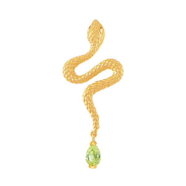 จี้ทองคำประดับอัญมณี Year of the Snake 
