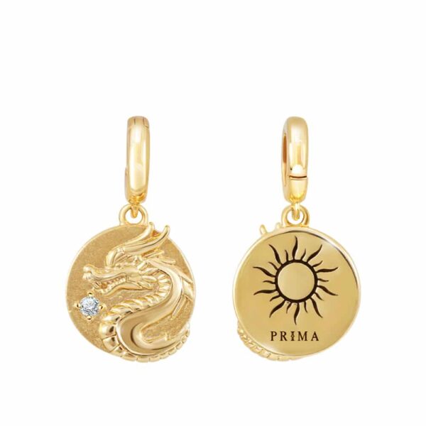PRIMA Diamond Pendant Dragon Zodiac Charms Collection 991P0137-01