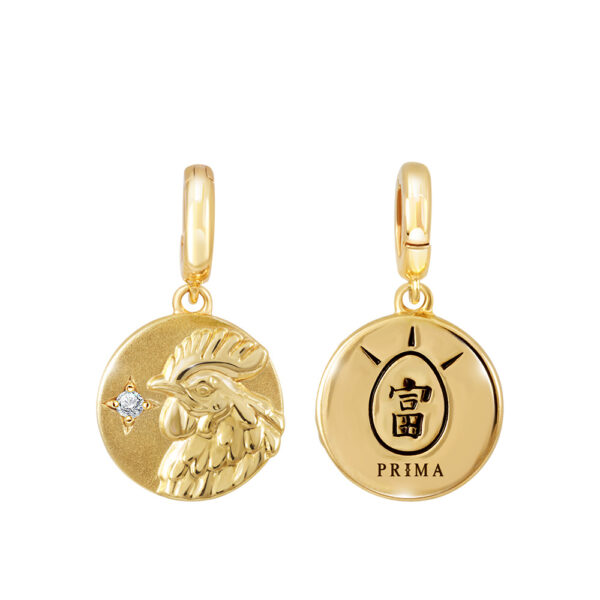 PRIMA Diamond Pendant Rooster Zodiac Charms Collection 991P0148-01