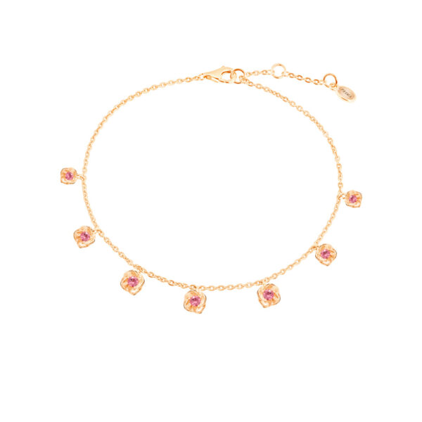 สร้อยข้อมือทองคำ 9K ประดับอัญมณี Flora Collection