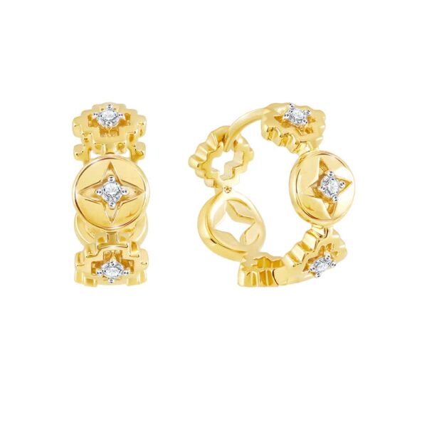 PRIMA ต่างหูประดับเพชร Golden 9 Collection 991E1764-01