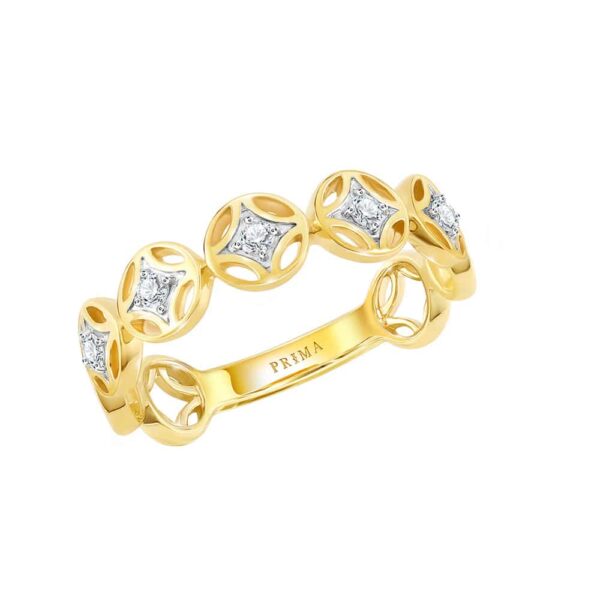 PRIMA แหวนประดับเพชร Golden 9 Collection 991R5516-01