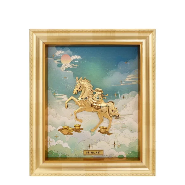 PRIMA ภาพหัตถศิลป์ทองคำอาชาสวรรค์สง่างาม 711S0083-01