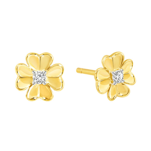 PRIMA ต่างหูประดับเพชร Lucky Flower Collection 991E1796-01
