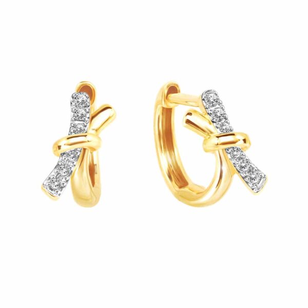 PRIMA ต่างหูประดับเพชร Knot Collection 991E1801-01