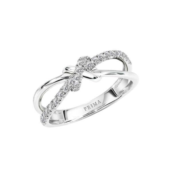 PRIMA แหวนประดับเพชร ทองคำ 9K Knot Collection 991R5630-01