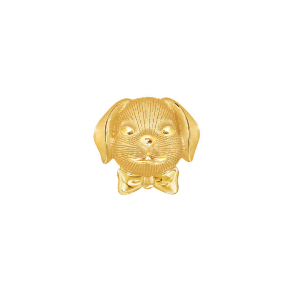 PRIMA ต่างหูทองคำ Mono Chic Lucky Bow Dog NG1E4348-SG (*จำหน่ายเป็นชิ้น)